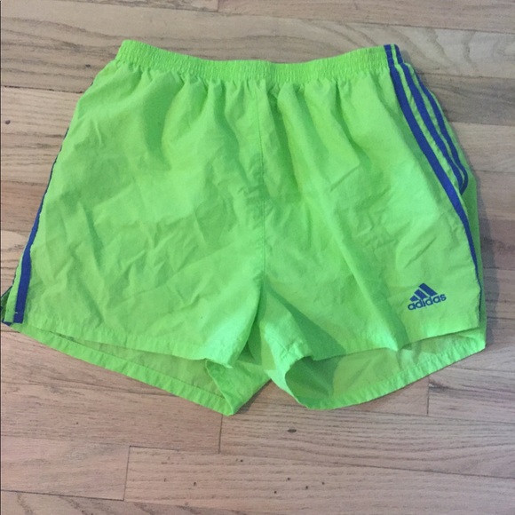 adidas green swim shorts